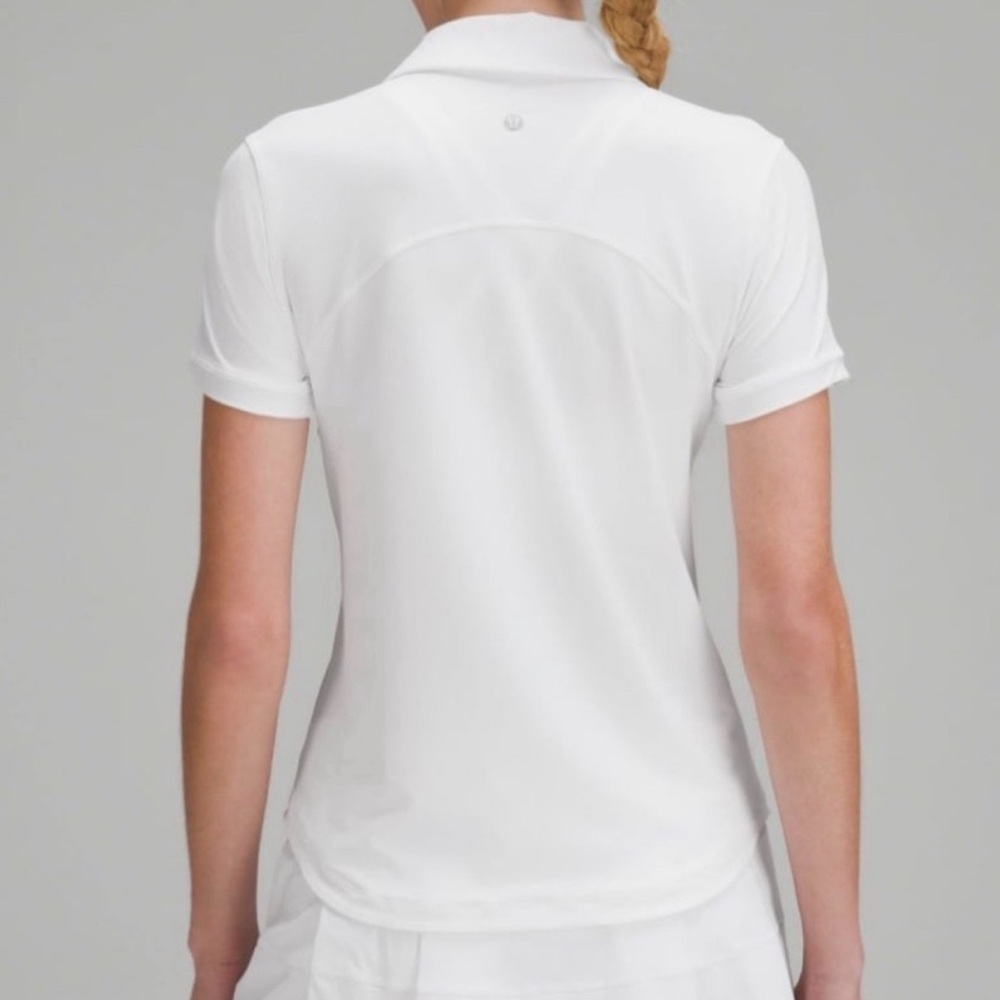 Lululemon Crisp White Athletic Performance Polo Top Women’s Size 8 - Picture 3 of 9